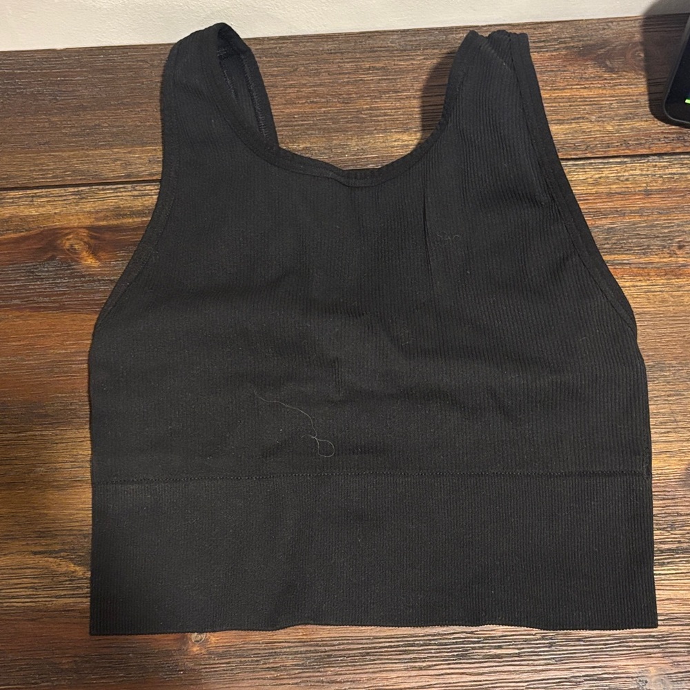 Black Ribbed Crop Top victoria’s Secret size small